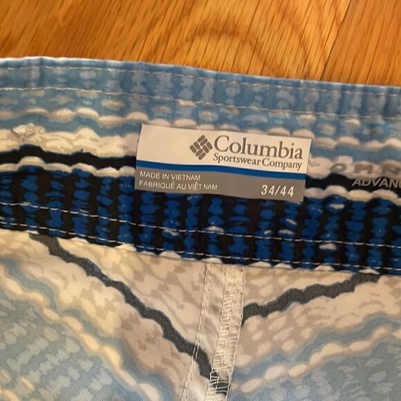 Columbia swim trunks mens 34/44 blue white gray stripe 💙🌻💙 - Picture 5 of 6